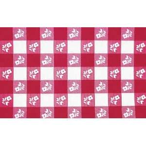  Red Gingham Plastic Tablecover Stay Put 30 X 96 (12pks 