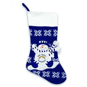  San Diego Chargers 24 Snowman Knit Stocking Sports 