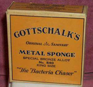 1930s VINTAGE GOTTSCHALKS BRONZE METAL SPONGE, NIB  