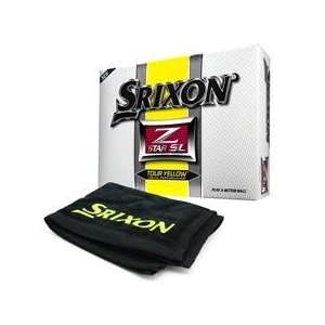  Srixon Z Star SL Tour Yellow Golf Balls w/Free Tour Towel 