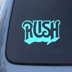 RUSH Rock Band Logo   6 BABY BLUE   Car, Truck, Notebook, Vinyl Decal 