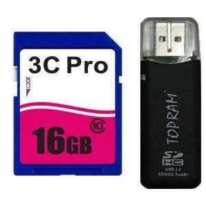  3C Pro 16G 16GB SD SDHC Class 10 C10 Extreme Speed Secure 
