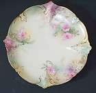 Antique Porcelain RS Prussia 73/4 Plate with Pink Rose