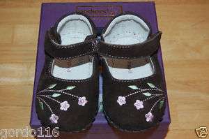Pediped Caroline Choc Brown 0 6 12 Mos Baby Girl Shoes  