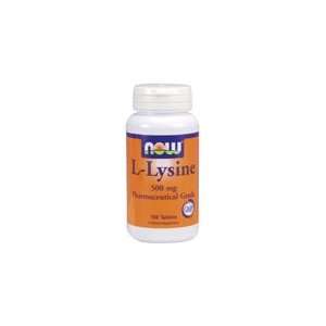  L Lysine by NOW Foods   (500mg   100 Tablets) Health 
