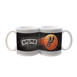  NBA San Antonio Spurs 2 Pack 11oz White SportsBall Mug 
