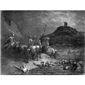   Window Cling Gustave Dore Dante The Centaurs Nessus