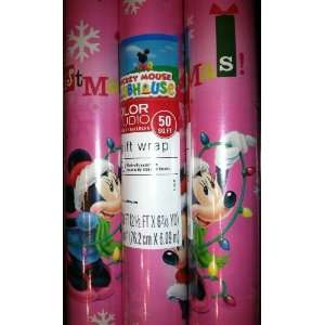 Hallmarks Disney Mickey Mouse Clubhouse MINNIE Christmas Gift Wrap 50 