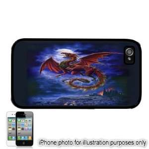 Dragon Castle Moon Photo Apple iPhone 4 4S Case Cover Black