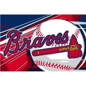   Atlanta Braves Major League Baseball Tufted Floor Rug Sports