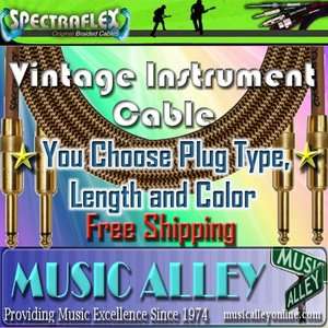 Spectraflex Vintage Series Instrument Cable W/ Options and Styles YOU 