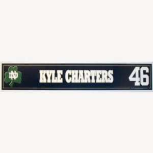  Kyle Charters #46 Notre Dame Game Used Locker Room 