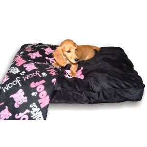  Cha Cha Couture Dog Bed and Blanket Combo Color Black 