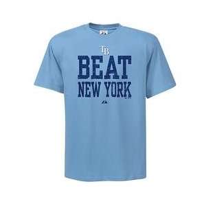 Tampa Bay Rays Beat New York T Shirt by Majestic Athletic   Coastal 