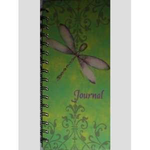  Green & Purple Dragonfly Spiral Journal 