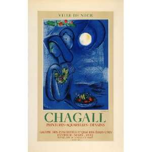  1959 Lithograph Chagall Galerie Ponchettes Nice Mourlot 