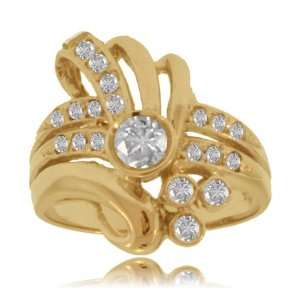   Diamond Ring 14K Gold Channel Set Dome Band GEMaffair Jewelry