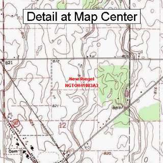 USGS Topographic Quadrangle Map   New Riegel, Ohio (Folded/Waterproof)