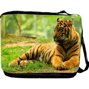  Rikki KnightTM Orange Tiger Messenger Bag   Book Bag 