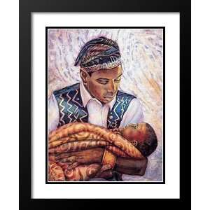 Johnnie K. Chardon Framed and Double Matted Art 25x29 Father and 