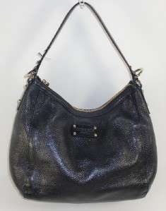 Kate Spade New York Black Leather Authentic Satchel Shoulder Handbag 