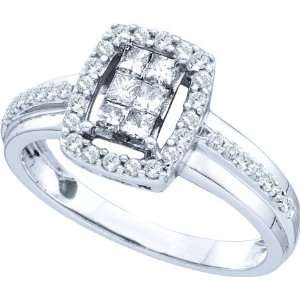   0.50CTW PRINCESS ROUND DIAMOND LADIES INVISIBLE RING Jewelry