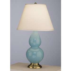 Robert Abbey 1760X Double Gourd   Accent Lamp, Egg Blue Glazed Ceramic 