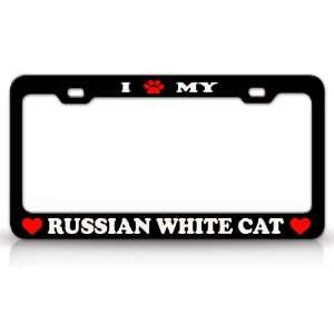  I PAW MY RUSSIAN WHITE Cat Pet Animal High Quality STEEL 