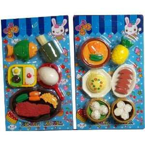  Deluxe Eraser 2 cards [Oriental Food] Compare to Japanese 