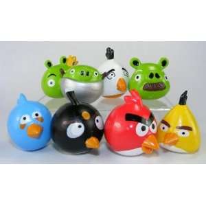  Angry Birds 1.5 Roly Poly Keychain, a Set of 8 Pieces 
