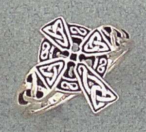 Sterling Silver Celtic Cross Ring Sizes 6 12  