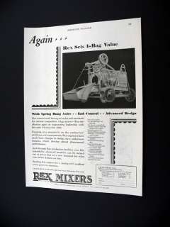 Rex Mixers 7 S 1 Bag Cement Mixer 1929 print Ad  