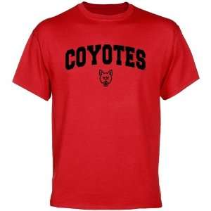 South Dakota Coyotes Red Mascot Arch T shirt