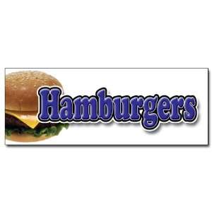    12 HAMBURGER DECAL sticker cheeseburger cart 