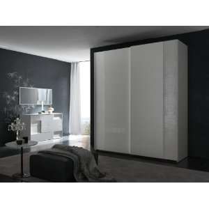  Rossetto   Nightfly 2 Sliding Door Wardrobe in White 