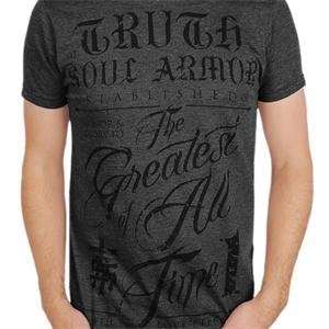  Truth Soul Armor Greatest T Shirt   Small/Charcoal 