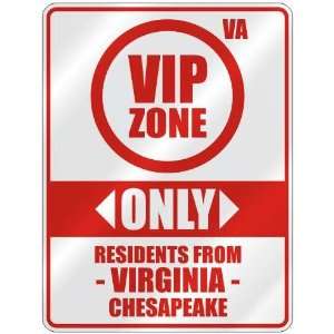   ZONE  ONLY RESIDENTS FROM CHESAPEAKE  PARKING SIGN USA CITY VIRGINIA