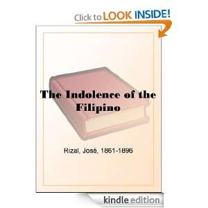 The Indolence of the Filipino José Rizal  Kindle Store