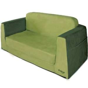 Cozy Sofa with Fold Out Sleeper, Green 