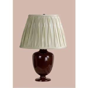   Table Lamp with Charlotte Pinched Pleat Shade in Brown