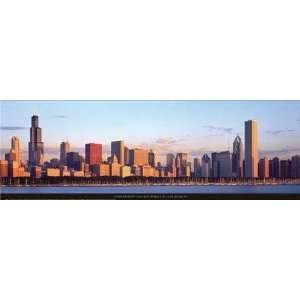  Chicago And Marina On Lake Michigan by Pearson. Size 37 