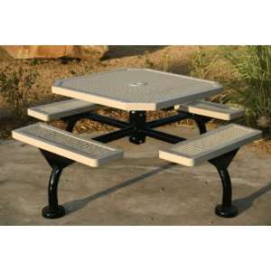 Webcoat T46WEBOCT 3SADA 46 in. x 57 in. Table Top  3 Attached Seats 