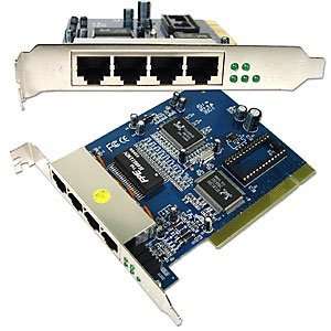  4 Port 10/100 PCI Router Card RealTek RTL8139D 