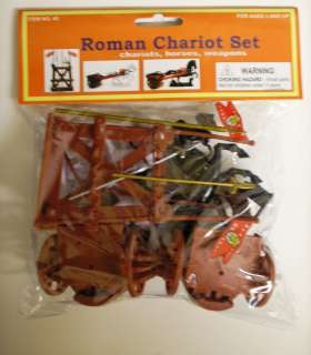 BMC43 Roman Chariot Set (2 Chariots, 2 Horses, Weapons)  