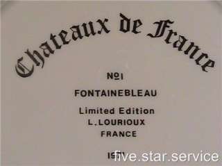 FONTAINEBLEAU Chateaux de France ~ 1971 Lourioux PLATE  