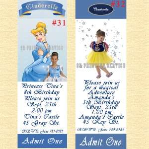 Birthday Invitation Princess Snow White Cinderella Prsz  