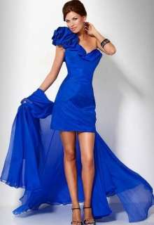   Blue Chiffon Party Prom Gown Bridesmaid Evening Dress Size♥  