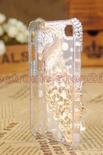   Peafowl Bird Bling Swarovski Crystal Case Cover For iPhone 4/4S  