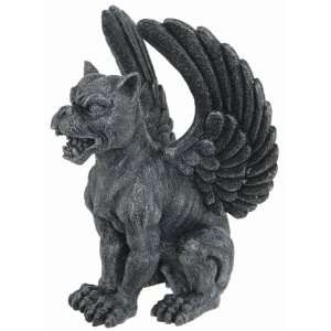  Winged Lioness Gargoyle Statue Cold Cast Resin Figurine 