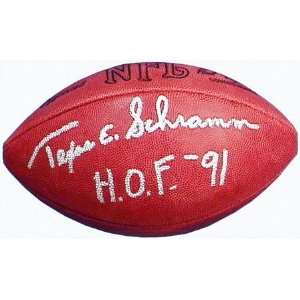 Tex Schramm Autographed Football 